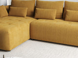 Colțar extensibil dumonde cu ladă de depozitare si sezut confortabil din spuma HR, Malta Zoom Mustar II 235x185 cm