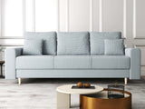 Canapea extensibilă dumonde cu ladă de depozitare si sezut confortabil din spuma HR, Kronos Zoom Gri Mint 210x100 cm fabrica