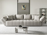 Canapea extensibilă dumonde cu ladă de depozitare si sezut confortabil din spuma HR, Berlin Beige 300x100 cm Fabrica