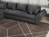 Colțar extensibil dumonde cu ladă de depozitare si sezut confortabil din spuma HR, Loana XL Enjoy Gri Grafit 335x185 cm Fabrica