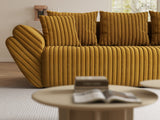 Canapea extensibilă dumonde cu ladă de depozitare si sezut confortabil din spuma HR, Ambience Mustar 250x100 cm Fabrica