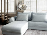 Colțar extensibil dumonde cu ladă de depozitare si sezut confortabil din spuma HR, Denver Zoom Gri Mint 275x185 cm Fabrica