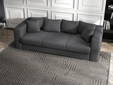 Canapea extensibilă dumonde cu ladă de depozitare si sezut confortabil din spuma HR, Gloria gri grafit 240x100 cm Fabrica