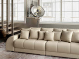 Canapea extensibilă dumonde cu 2 lăzi de depozitare si sezut confortabil din spuma HR, Big Sofa Verona Enjoy Lux 02 Beige 310x100 cm Fabrica