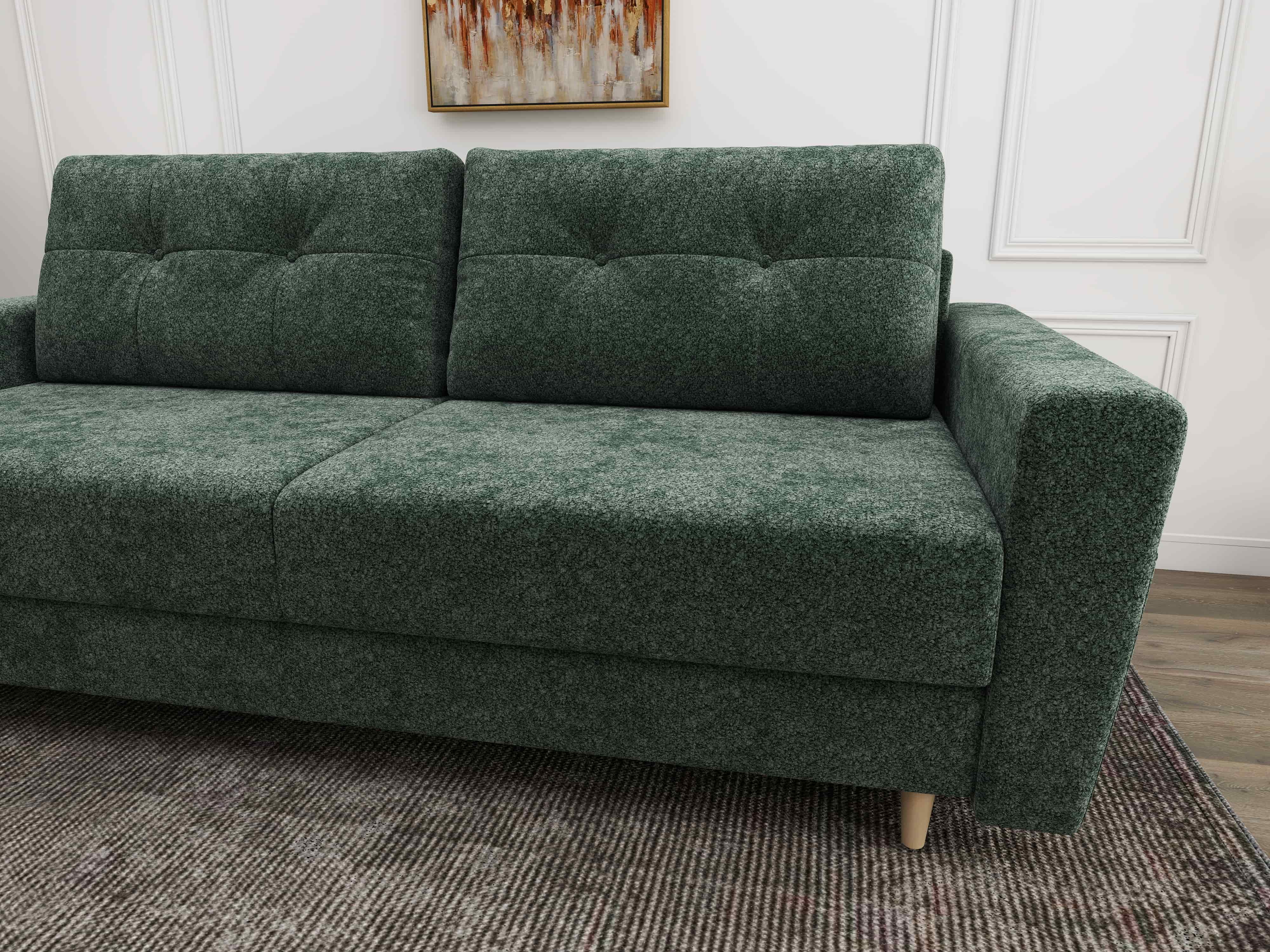 Canapea extensibilă dumonde cu ladă de depozitare si sezut confortabil din spuma HR, Summer Euphoria Verde 225x100 cm