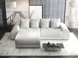 Colțar extensibil dumonde cu ladă de depozitare si sezut confortabil din spuma HR, Verona Zoom Gri 290x185 cm Fabrica