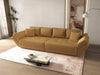 Canapea extensibilă dumonde cu ladă de depozitare si sezut confortabil din spuma HR, Berlin Zoom Mustar 300x100 cm Fabrica