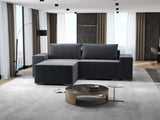 Colțar extensibil dumonde cu ladă de depozitare si sezut confortabil din spuma HR, Dream Ambience Gri 290x185 cm Fabrica
