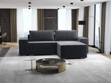 Colțar extensibil dumonde cu ladă de depozitare si sezut confortabil din spuma HR, Dream Ambience Gri 290x185 cm II Fabrica