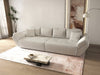 Canapea extensibilă dumonde cu ladă de depozitare si sezut confortabil din spuma HR, Berlin Zoom Cream 300x100 cm Fabrica