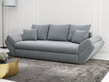 Canapea extensibilă dumonde cu ladă de depozitare si sezut confortabil din spuma HR, Loana Zoom Grey Mint 250x100 cm Fabrica