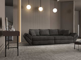 Canapea extensibilă dumonde cu ladă de depozitare si sezut confortabil din spuma HR, Loana Enjoy Negru 300x100 cm Fabrica