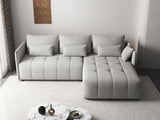 Colțar extensibil dumonde cu ladă de depozitare si sezut confortabil din spuma HR, Malta Euphoria Grey 235x185 cm