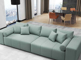 Canapea extensibilă dumonde cu ladă de depozitare si sezut confortabil din spuma HR, Marbela Enjoy Lux Mint XXL 295x100 cm fabrica