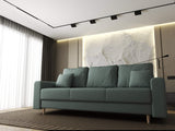 Canapea extensibilă dumonde cu ladă de depozitare si sezut confortabil din spuma HR, Kronos Enjoy Verde Mint 210x100 cm fabrica