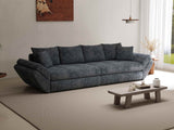 Canapea extensibilă dumonde cu ladă de depozitare si sezut confortabil din spuma HR, Loana Euphoria Gri Grafit 300x100 cm Fabrica