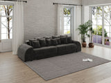 Canapea extensibilă dumonde cu 2 lăzi de depozitare si sezut confortabil din spuma HR, Big Sofa Verona Madagaskar Black 310x100 cm