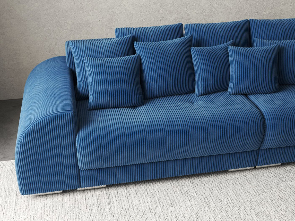 Canapea extensibilă dumonde cu 2 lăzi de depozitare si sezut confortabil din spuma HR, Verona Blue 310x100 cm Fabrica