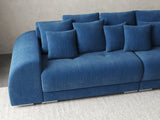 Canapea extensibilă dumonde cu 2 lăzi de depozitare si sezut confortabil din spuma HR, Verona Blue 310x100 cm Fabrica