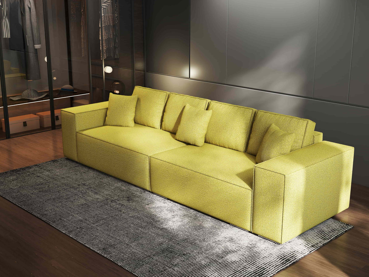 Canapea extensibilă dumonde cu ladă de depozitare si sezut confortabil din spuma HR, Dream Enjoy Verde 310x100 cm Fabrica