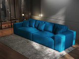 Canapea extensibilă dumonde cu ladă de depozitare si sezut confortabil din spuma HR, Dream Enjoy Verde Petrol 310x100 cm Fabrica