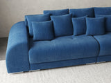 Canapea extensibilă dumonde cu 2 lăzi de depozitare si sezut confortabil din spuma HR, Verona Blue 310x100 cm Fabrica