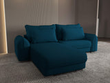 Colțar extensibil dumonde cu ladă de depozitare si sezut confortabil din spuma HR, Denver Enjoy Verde Petrol 275x185 cm Fabrica