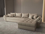 Colțar extensibil dumonde cu ladă de depozitare si sezut confortabil din spuma HR, Loana XL Enjoy Bej II 335x185 cm Fabrica