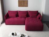 Colțar extensibil dumonde cu ladă de depozitare si sezut confortabil din spuma HR, Malta Zoom Red II 235x185 cm