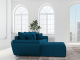 Colțar extensibil dumonde cu ladă de depozitare si sezut confortabil din spuma HR, Berlin XL Enjoy Verde Petrol 350x185 cm Fabrica
