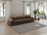 Canapea extensibilă dumonde cu 2 lăzi de depozitare si sezut confortabil din spuma HR, Big Sofa Verona Madagaskar Brown 310x100 cm Fabrica