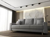 Canapea extensibilă dumonde cu ladă de depozitare si sezut confortabil din spuma HR, Kronos Euphoria Gri 210x100 cm fabrica