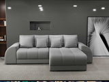 Colțar extensibil dumonde cu ladă de depozitare si sezut confortabil din spuma HR, Verona Enjoy Gri II 290x185 cm Fabrica