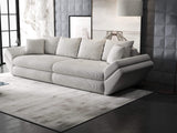 Canapea extensibilă dumonde cu ladă de depozitare si sezut confortabil din spuma HR, Loana Zoom Bej 300x100 cm Fabrica