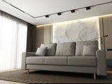 Canapea extensibilă dumonde cu ladă de depozitare si sezut confortabil din spuma HR, Kronos Enjoy Bej 210x100 cm fabrica
