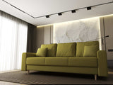 Canapea extensibilă dumonde cu ladă de depozitare si sezut confortabil din spuma HR, Kronos Enjoy Verde 210x100 cm fabrica