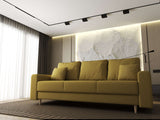 Canapea extensibilă dumonde cu ladă de depozitare si sezut confortabil din spuma HR, Kronos Enjoy Galben Melon 210x100 cm fabrica