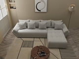 Colțar extensibil dumonde cu ladă de depozitare si sezut confortabil din spuma HR, Berlin XL Zoom Pearl 350x185 cm II