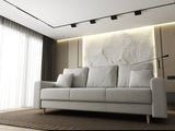 Canapea extensibilă dumonde cu ladă de depozitare si sezut confortabil din spuma HR, Kronos Euphoria Alb 210x100 cm fabrica