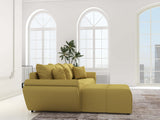 Colțar extensibil dumonde cu ladă de depozitare si sezut confortabil din spuma HR, Berlin XL Enjoy Lux Melon 350x185 cm Fabrica