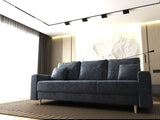 Canapea extensibilă dumonde cu ladă de depozitare si sezut confortabil din spuma HR, Kronos Euphoria Gri Grafit 210x100 cm fabrica