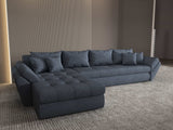 Colțar extensibil dumonde cu ladă de depozitare si sezut confortabil din spuma HR, Loana XL Enjoy Gri Antracit 335x185 cm Fabrica