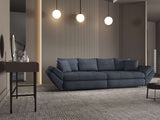 Canapea extensibilă dumonde cu ladă de depozitare si sezut confortabil din spuma HR, Loana Enjoy Antracit 300x100 cm Fabrica