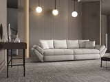 Canapea extensibilă dumonde cu ladă de depozitare si sezut confortabil din spuma HR, Loana Enjoy Bej 300x100 cm Fabrica