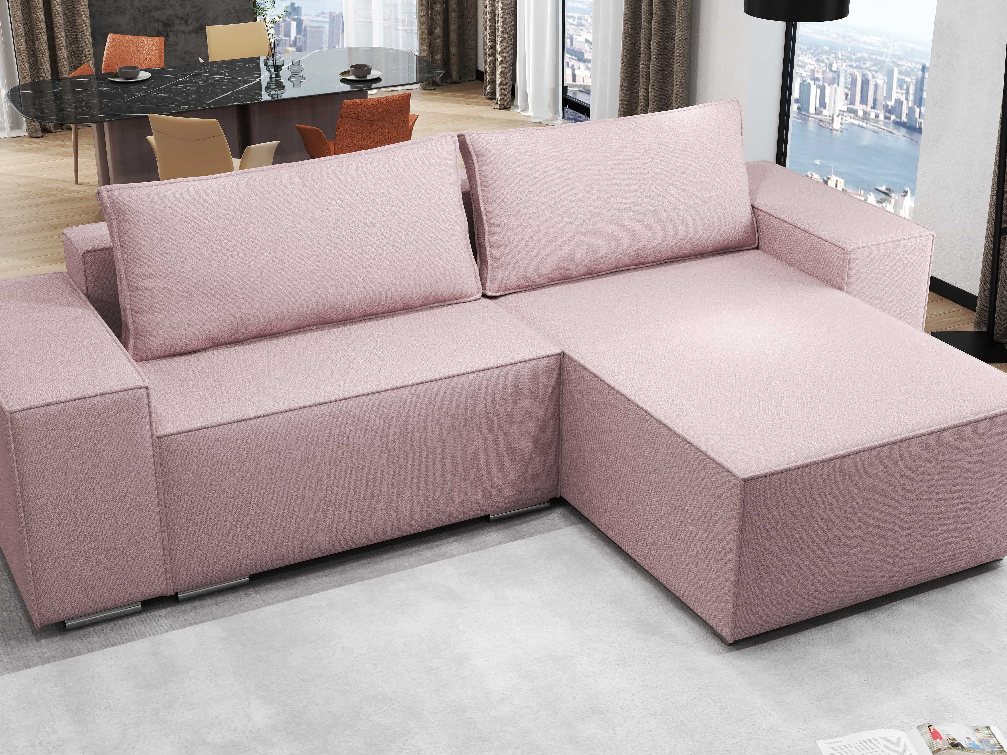 Colțar extensibil dumonde cu ladă de depozitare si sezut confortabil din spuma HR, Dream Enjoy Flamingo 290x185 cm II Fabrica