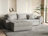 Colțar extensibil dumonde cu ladă de depozitare si sezut confortabil din spuma HR, Loana Gri Euphoria 270x185 cm Fabrica
