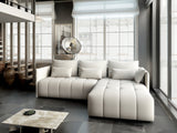 Colțar extensibil dumonde cu ladă de depozitare si sezut confortabil din spuma HR, Malta Beige II 235x185 cm Fabrica
