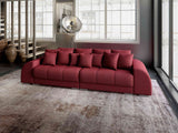 Canapea extensibilă dumonde cu 2 lăzi de depozitare si sezut confortabil din spuma HR, Big Sofa Verona Enjoy Lux Red 310x100 cm Fabrica