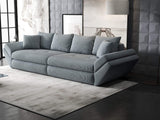 Canapea extensibilă dumonde cu ladă de depozitare si sezut confortabil din spuma HR, Loana Zoom Gri 300x100 cm Fabrica