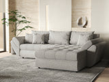 Colțar extensibil dumonde cu ladă de depozitare si sezut confortabil din spuma HR, Loana Gri Euphoria II 270x185 cm Fabrica